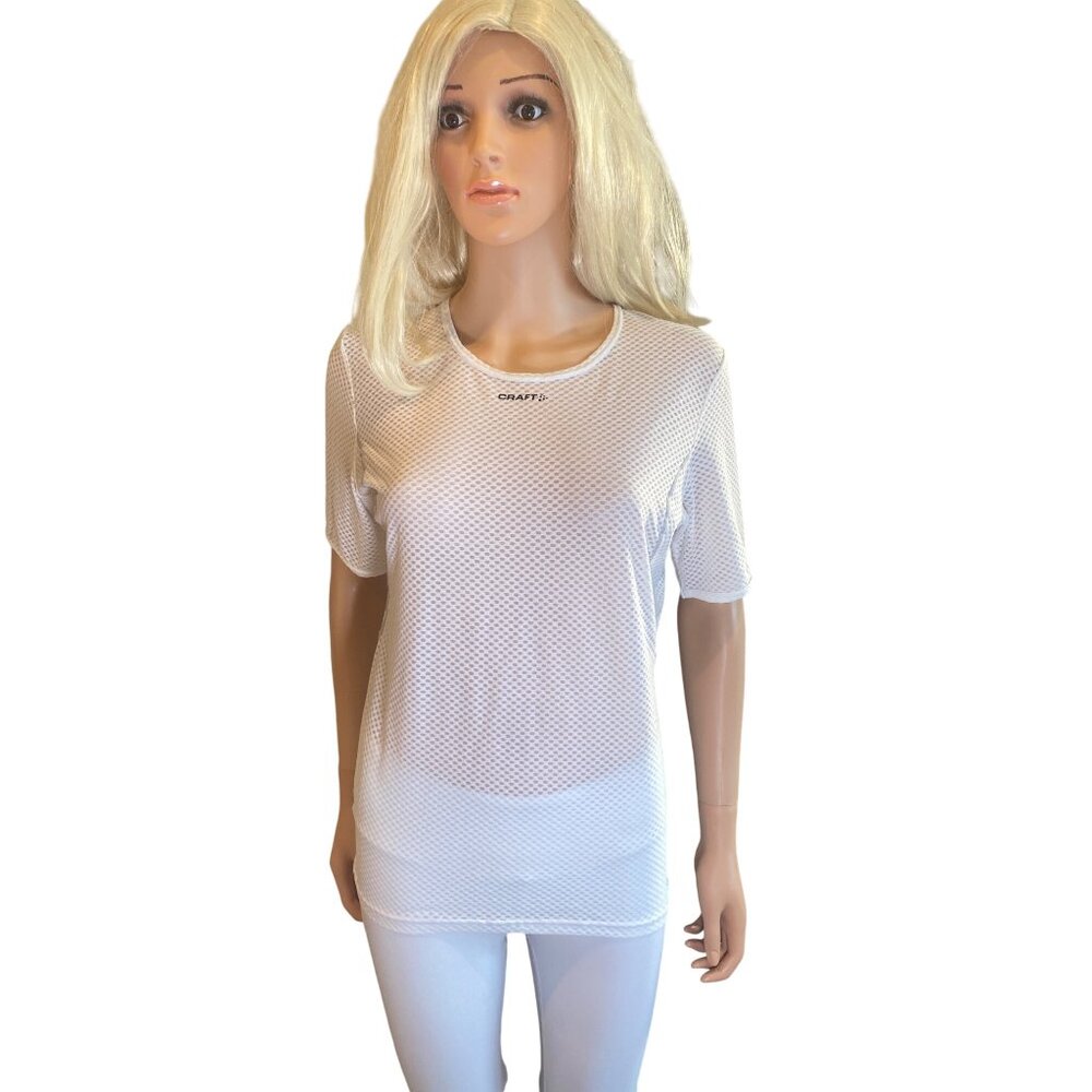 Craft Women's L1 Ventilation Active Shortsleeve Baselayer Top White Medium